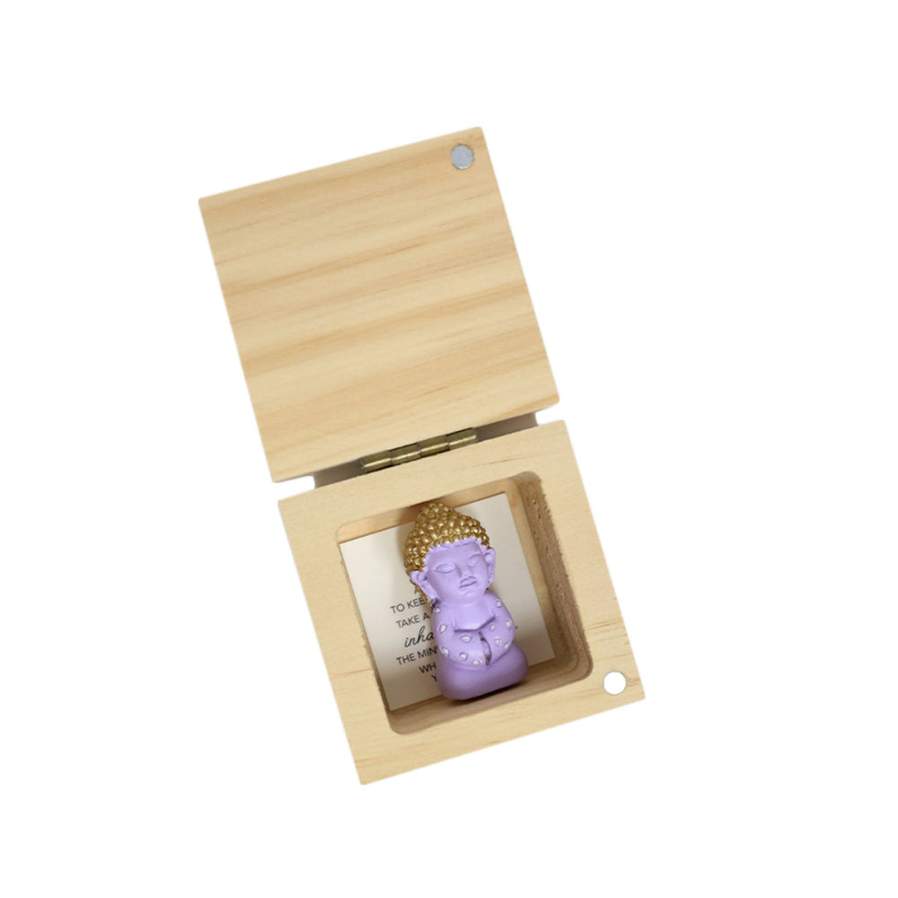 Splosh Calm Pocket Promise 6cm Mini Buddha Poly Statue w/ Box/Card Home Decor — image 2