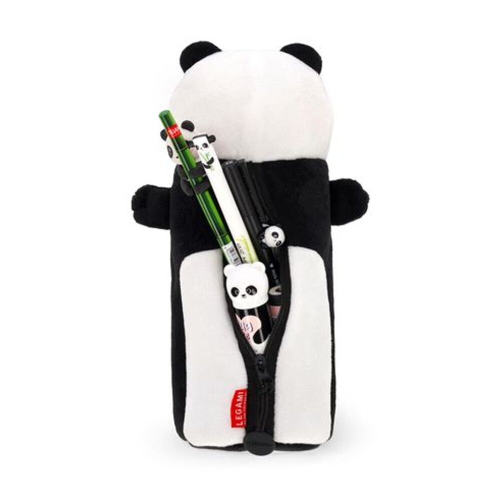 Legami 3y+ Plush Pencil Case Panda Theme Super Soft w/Zip Kids Stationery — image 5