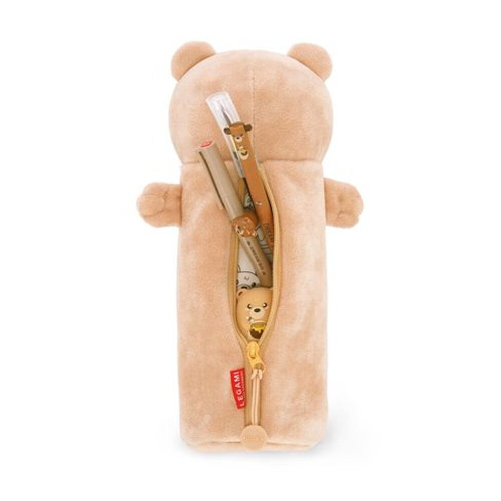 Legami Plush Pencil Case Teddy Theme Super Soft w/Zip Kids Stationery 3y+ (2 Pack) — image 6