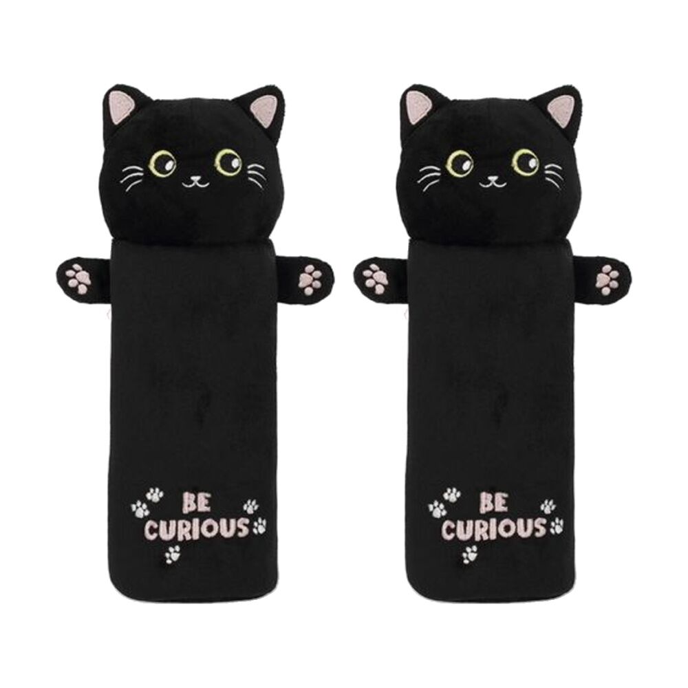 Legami Plush Pencil Case Kitty Theme Super Soft w/Zip Kids Stationery 3y+ (2 Pack)