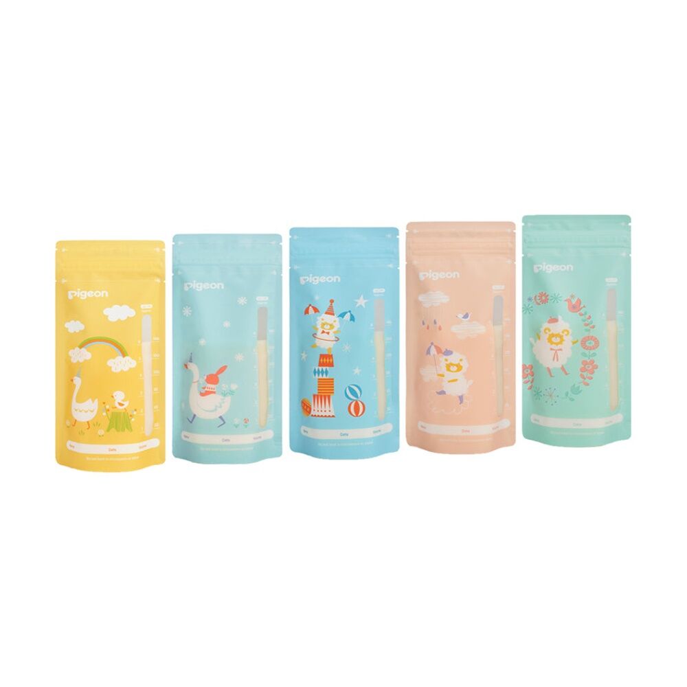 Pigeon Breastmilk Storage Bags Animals 180ml Secure Seal (25 Pieces) — image 3
