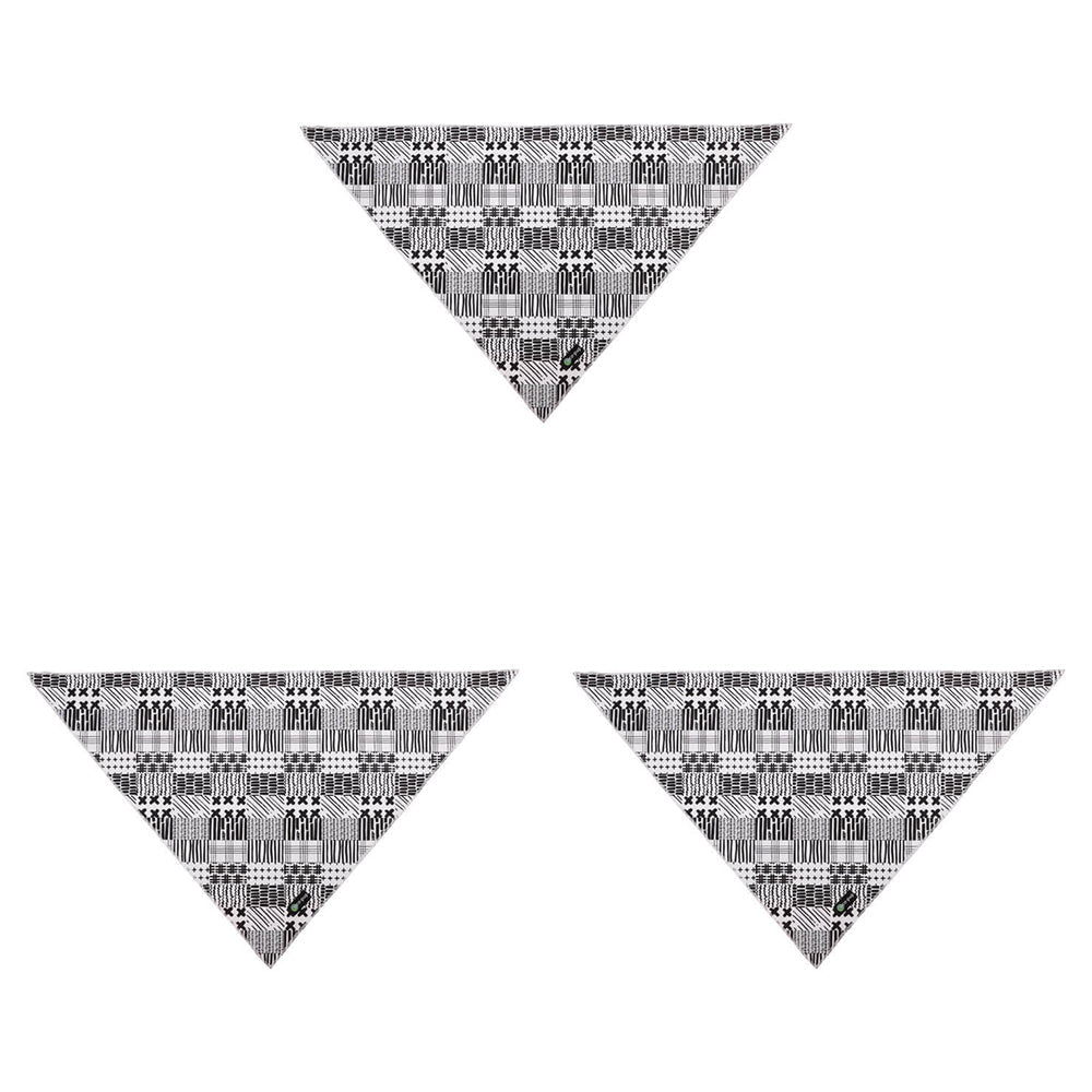 Eco-Pup Monochrome Themed Dog/Pet Clothes Dress Up Bandana Neckerchief/Scarf (3 Pack)