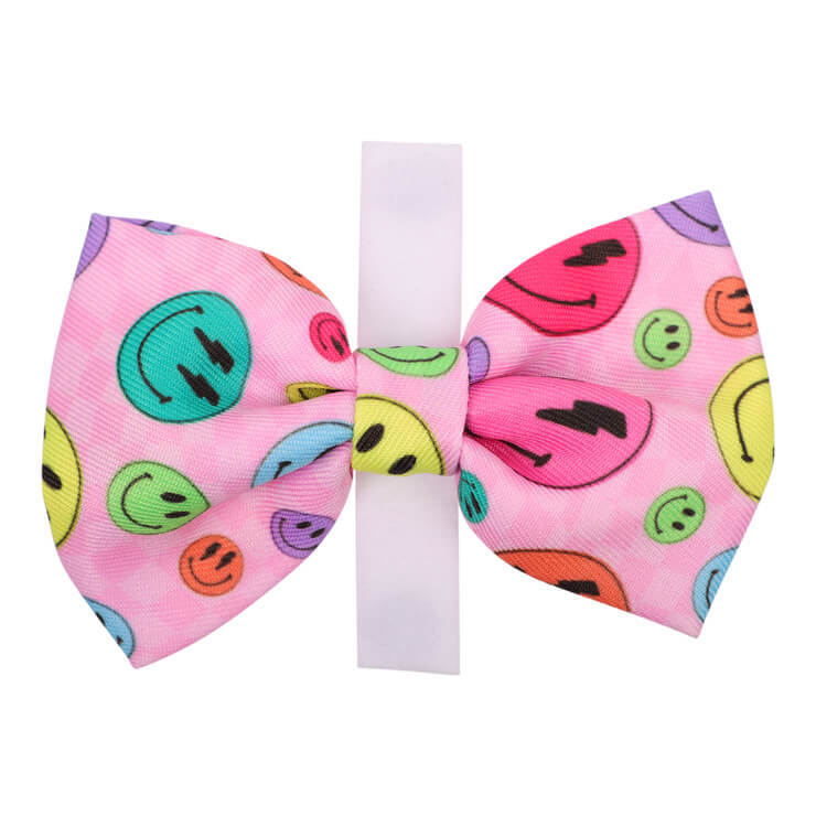 Eco-Pup Themed Dog/Pet Dress Up Costume Bow Tie Smiley Coloured Pattern (4 Pack) — image 2