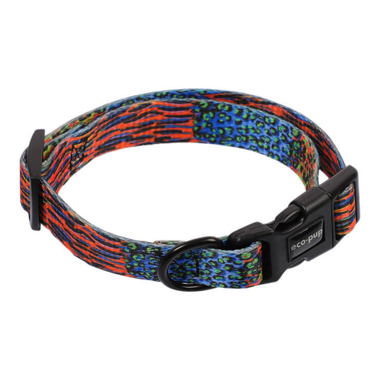 Eco-Pup Dog Outdoor Walking Collar Wild Pattern Pet Dress Up — Small