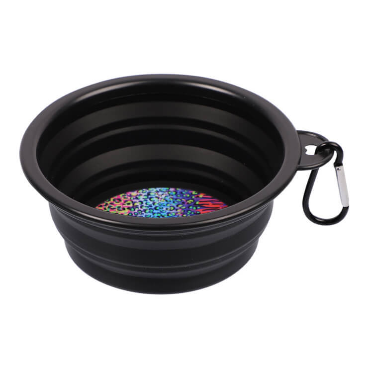 Eco-Pup Travel Portable On The Go Dog Water/Feeding Food Bowl Wild Pattern