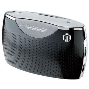 Pye Black Portable AM-FM Radio Speaker w/ 3.5mm Aux in/AC/DC/Battery Powered
