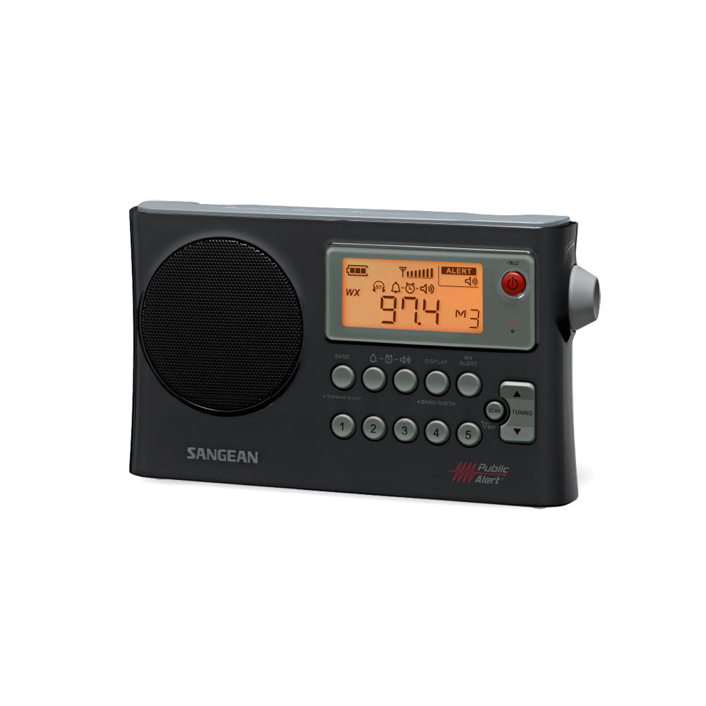 Sangean PR-D4 Portable 10cm AM/FM Digital Radio Timer/Alarm Clock Stereo Black