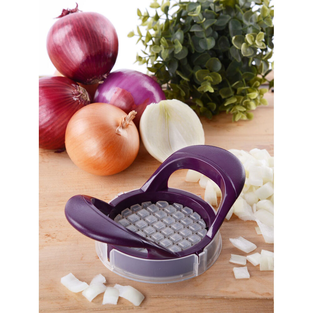 Prepara 16.51cm Purple Stainless Steel Onion Sharp Chopper Dicer Cuber — image 3