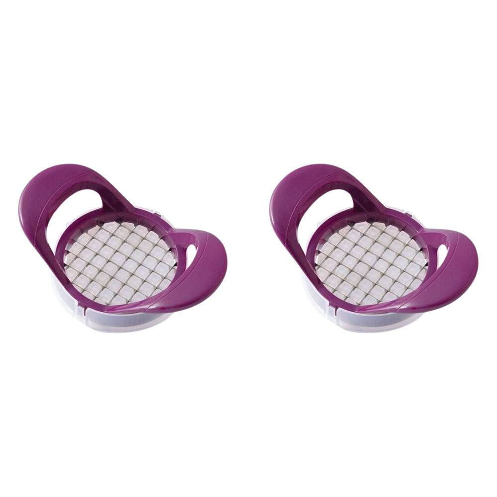 Prepara Stainless Steel Onion Sharp Chopper Dicer Cuber 16.51cm Purple (2 Pack)