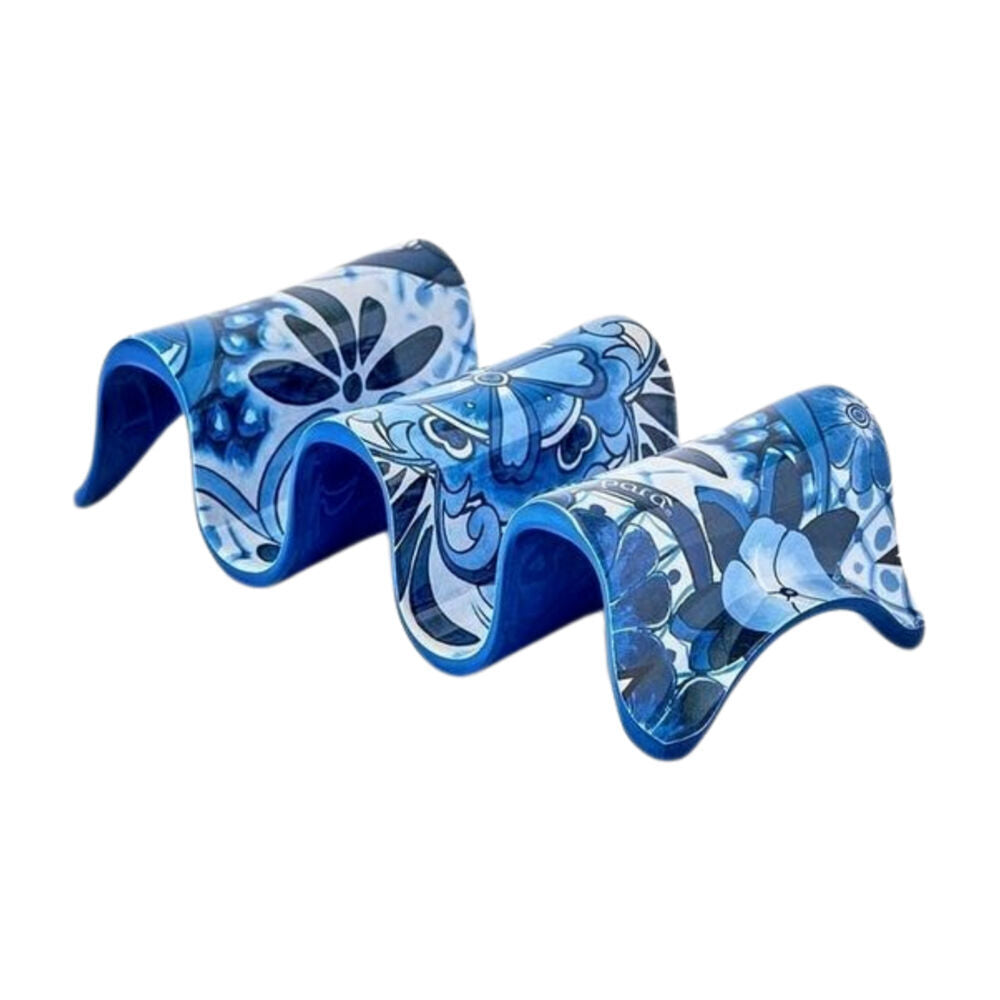 Prepara 18cm Blue Melamine Multiple Tortilla Taco Serving Holder Stand