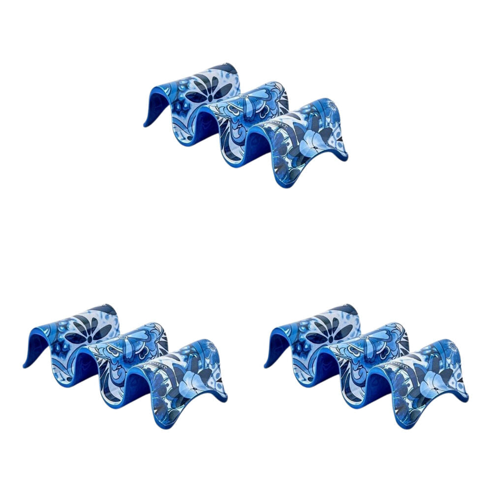 Prepara Melamine Multiple Tortilla Taco Serving Holder Stand 18cm Blue (3 Pack)