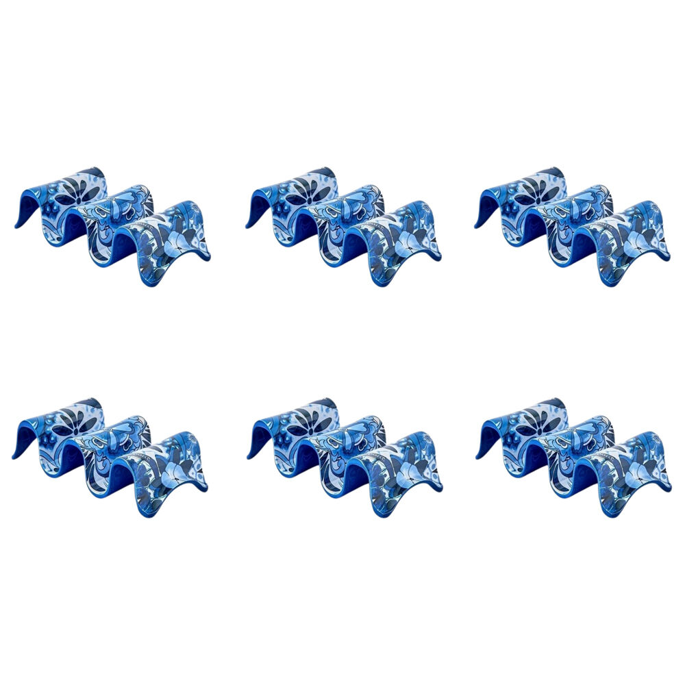Prepara Melamine Multiple Tortilla Taco Serving Holder Stand 18cm Blue (6 Pack)