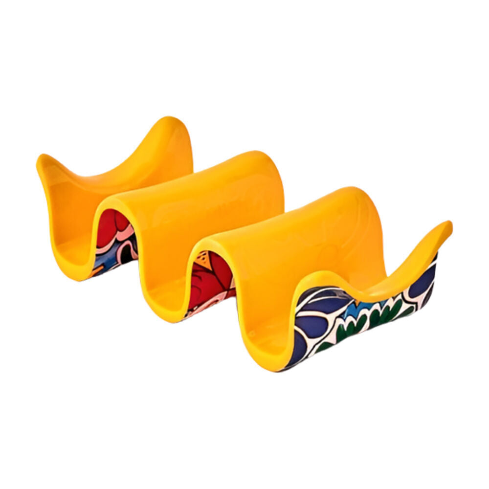 Prepara Melamine Multiple Tortilla Taco Serving Holder Stand 18cm Yellow (3 Pack) — image 2