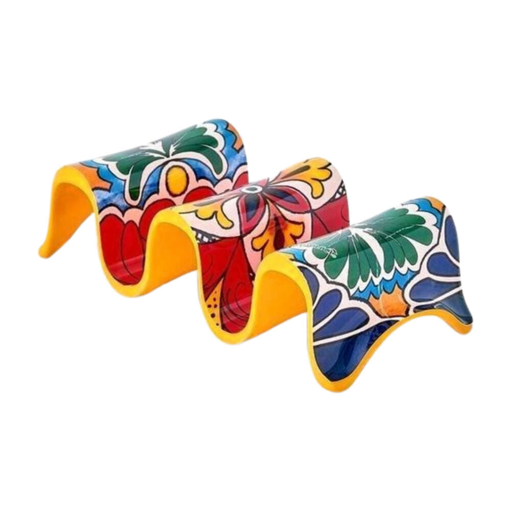 Prepara 18cm Yellow Melamine Multiple Tortilla Taco Serving Holder Stand