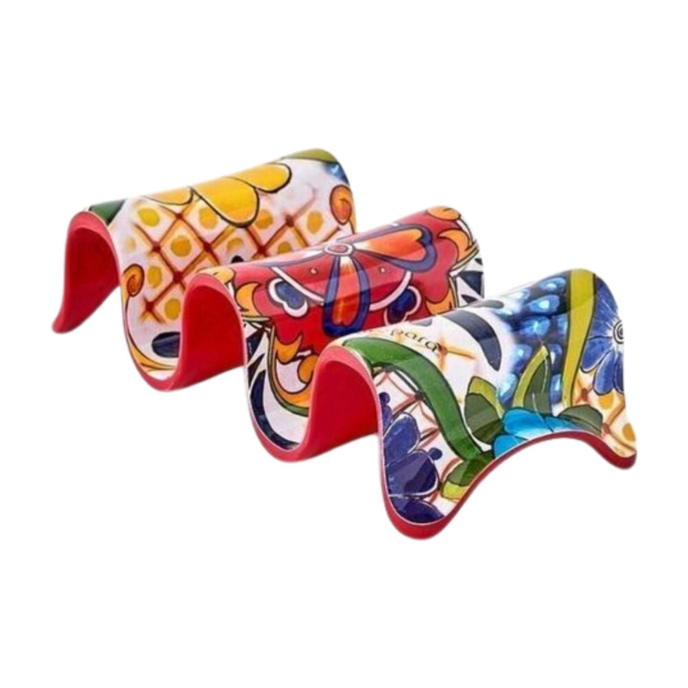Prepara 18cm Red Melamine Multiple Tortilla Taco Serving Holder Stand