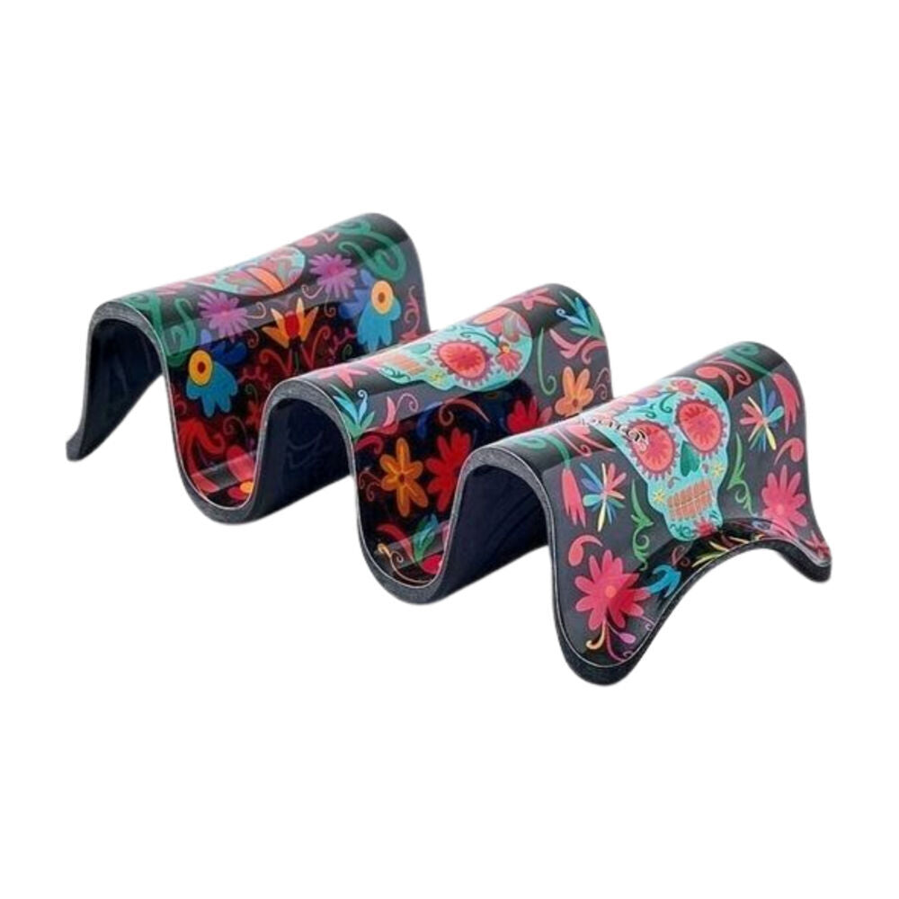 Prepara 18cm Melamine Multiple Tortilla Taco Holder Stand Day of the Dead Ed