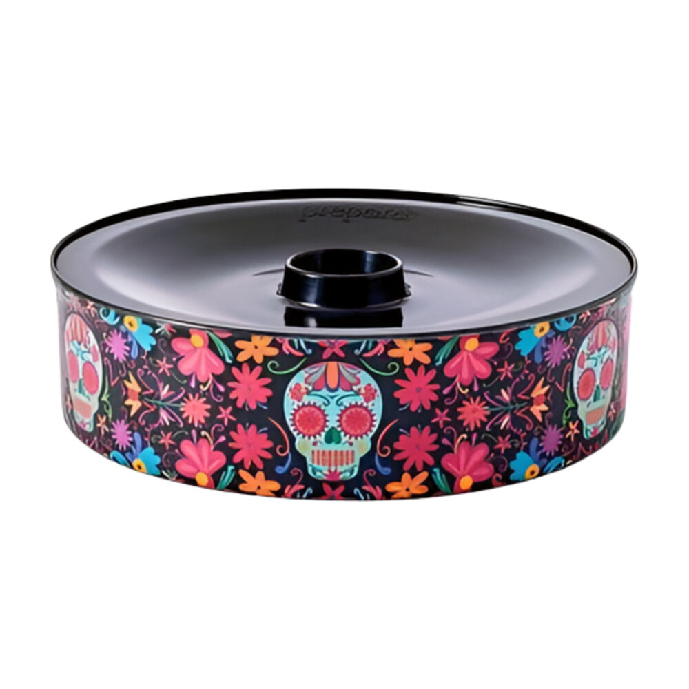 Prepara 25.4cm Black Melamine Tortilla Holder w/ Lid Day of the Dead Edition — image 2