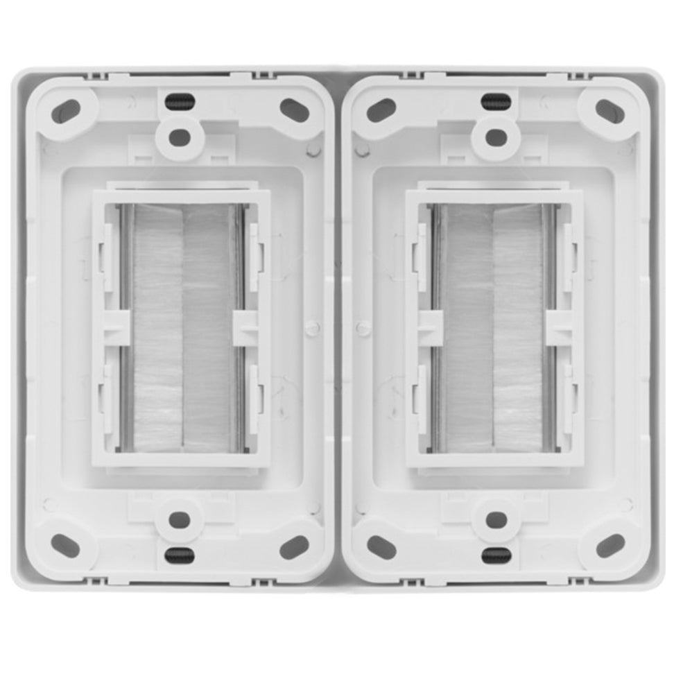 Pro2 Double Gang Wallplate Wall Plate Brush Outlet Cover for Lead Cable Managmet 8PK — image 4