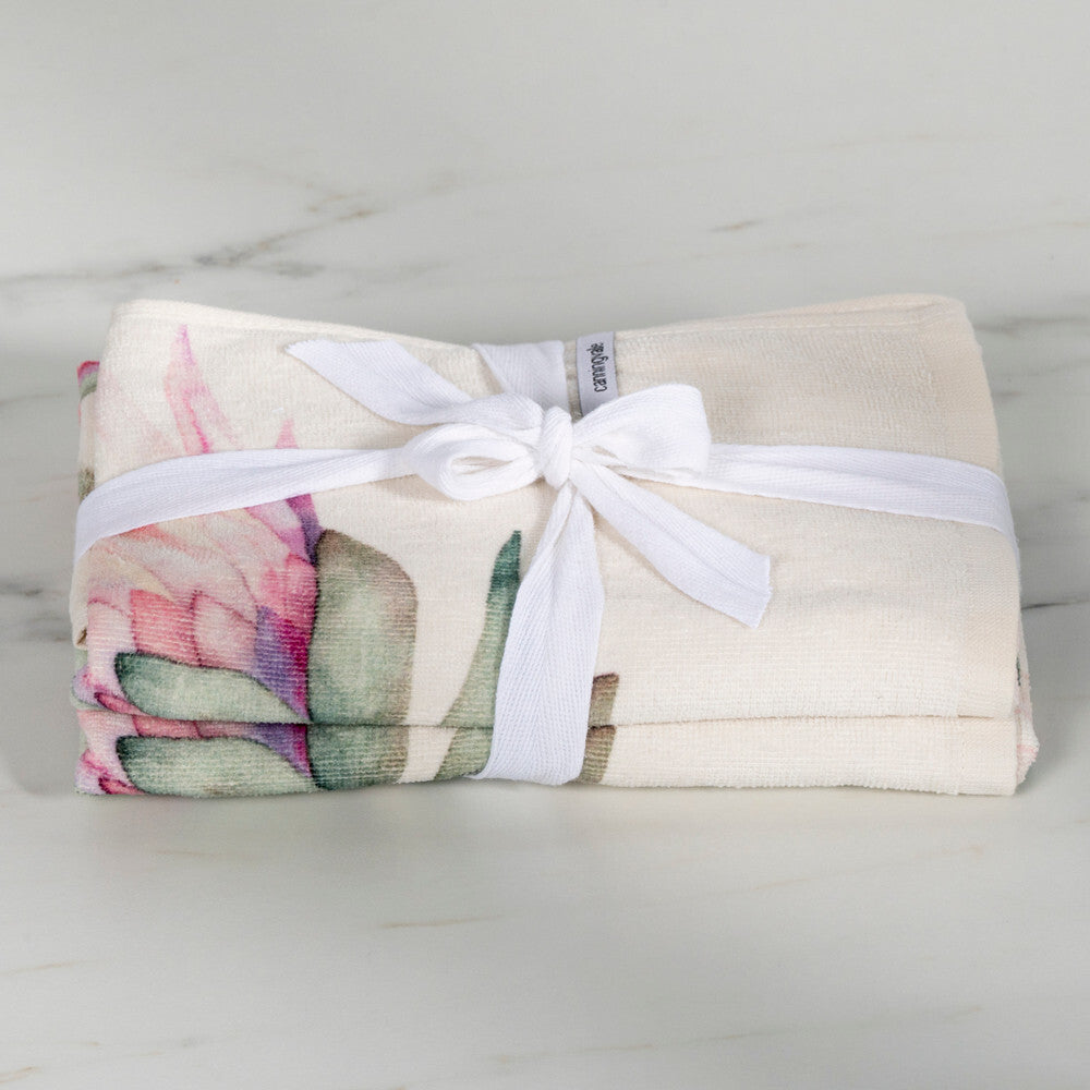 Canningvale Aussie 45x70cm Soft Cotton Tea Towel Botanical Rectangle Protea (2 Pieces) — image 2