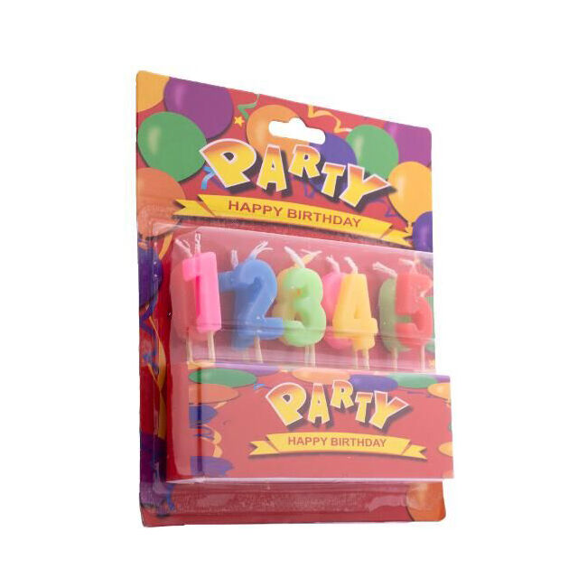 Unbranded Birthday Candle Set Numeric Colourful 0-9 Number Cake Topper Party Decoration
