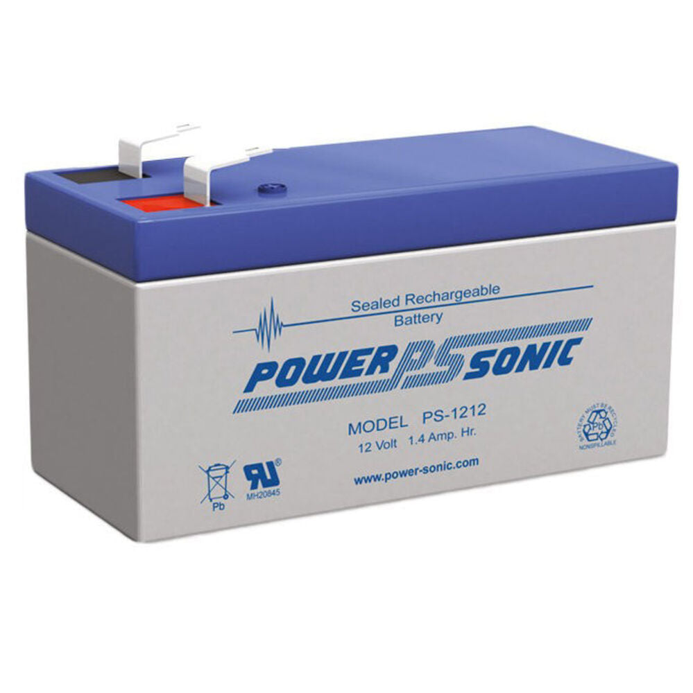 Power Sonic PS1212 12V 1.4Amp SLA Rechargeable Battery F1 Terminal Sealed Lead a