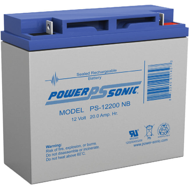 Power Sonic PS12200 12V 20AH Rechargeable Battery NB Terminal Sealed Lead Acid — image 2