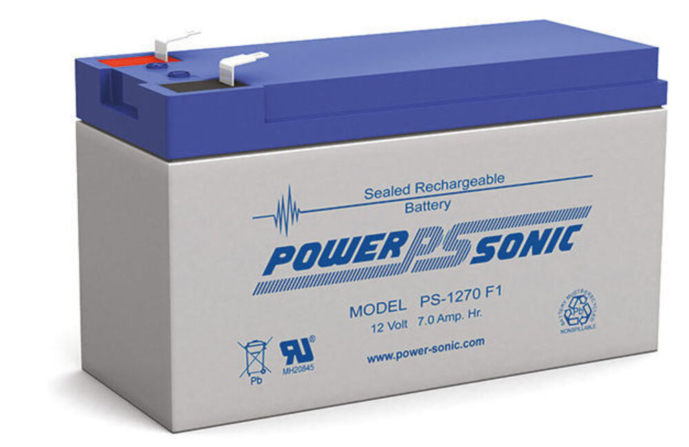 Power Sonic Doss 12V 7Amp Rechargeable Sla Battery Sealed Lead Acid New — image 2