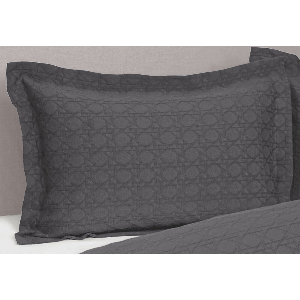 Jason Commercial Villa Premium Matelasse Pillow Sham 48x73cm Slate 300GSM (4 Pack) — image 2
