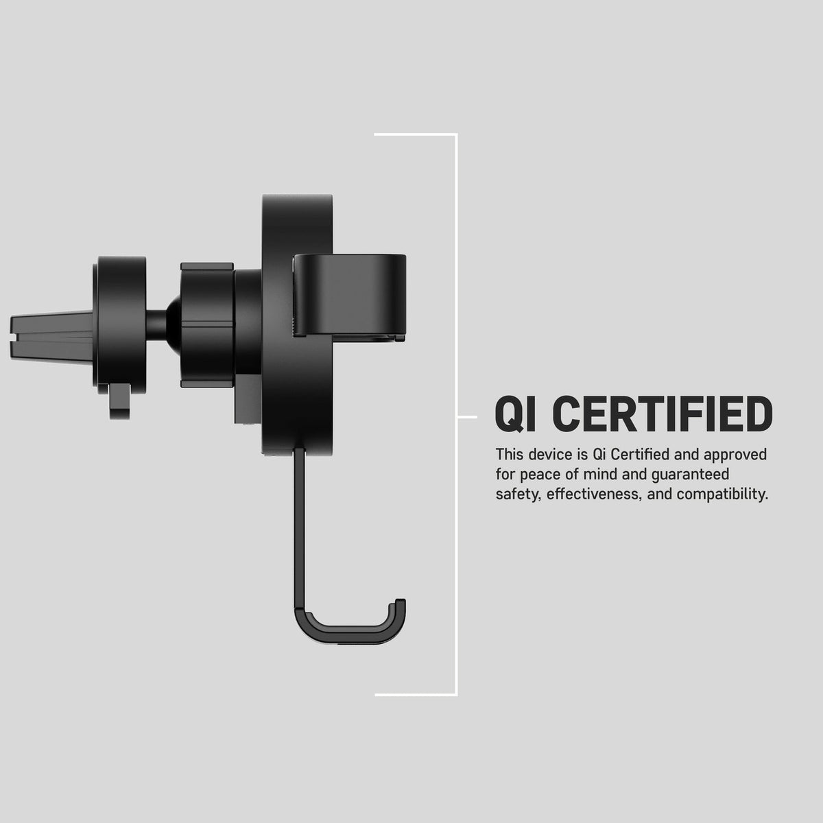 Pushstart Smartphone 10W Qi Wireless Charging Car Vent Mount Holder For iPhones & Samsung — image 2