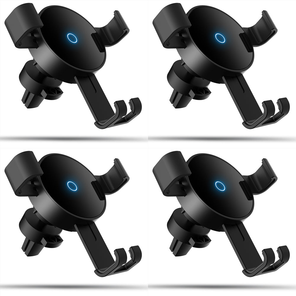 Pushstart Smartphone 10W Wireless Charging Car Vent Mount Holder For iPhones & Samsung (4 Pack)