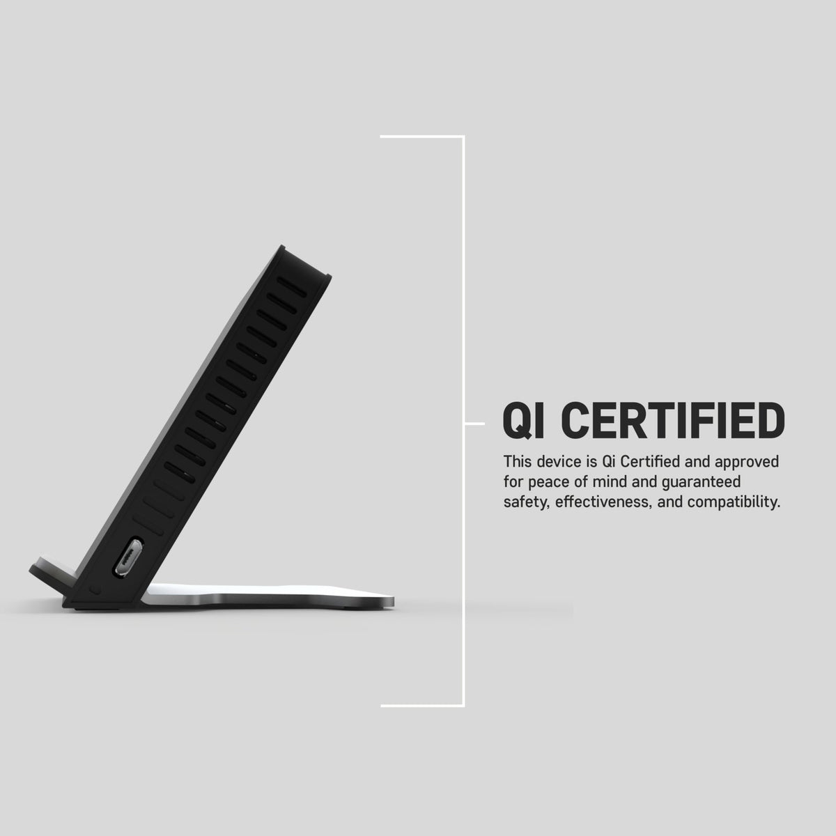 Pushstart 10w QI Fast Charge Wireless Stand - Qi Certified - 10W And 7.5W Charger - Foreign Object Detection - Temperature Control And Heat — image 2