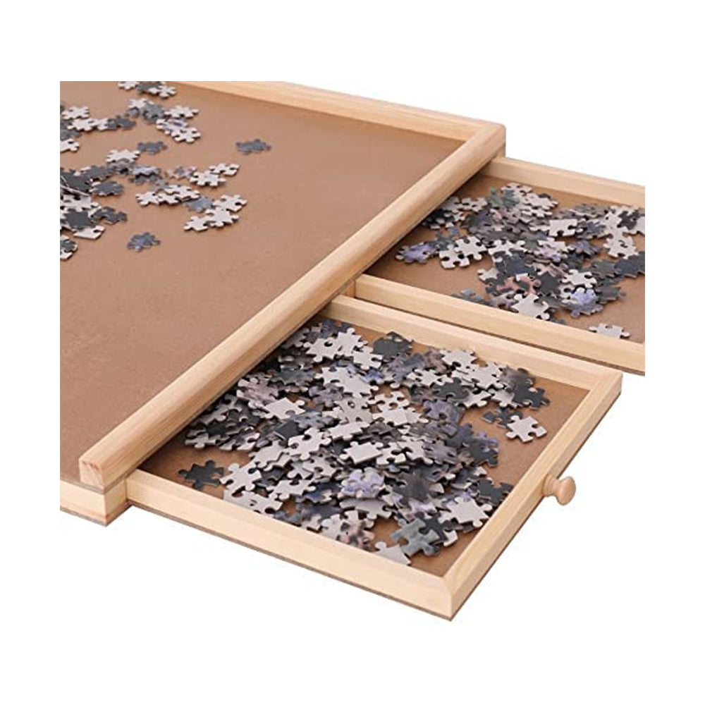 Unbranded Joka Portable Puzzle Wooden Table/Holder w/ 4 Storage Draws 1500pc/90 x 67cm — image 2