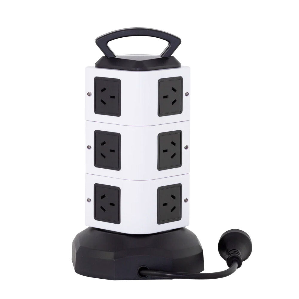 Lenoxx 10 Outlets Fast Charging Power Tower Board w/ 4 USB Charging Points — image 2