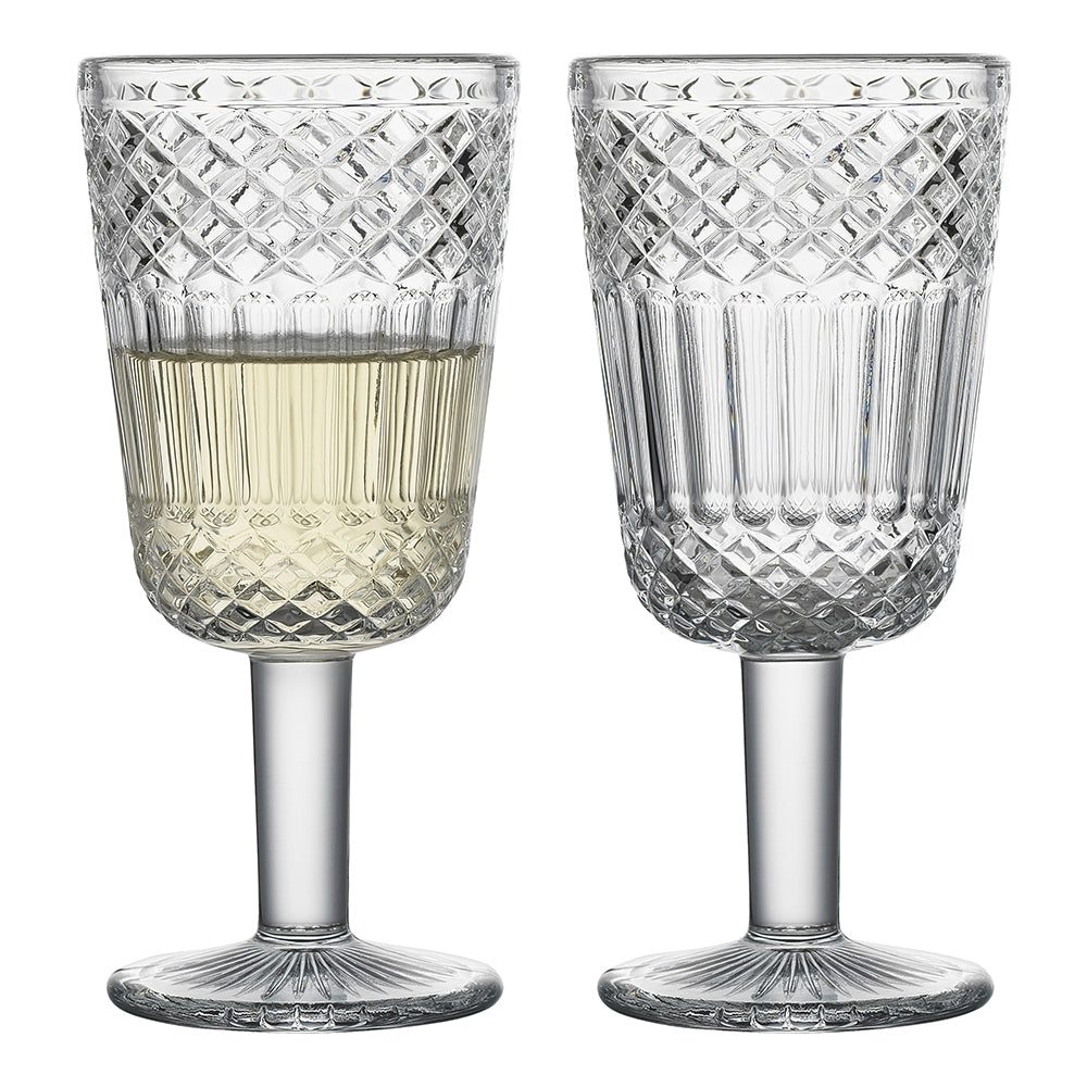 Porto Honfleur 250ml/17.5cm Stemmed Glass Goblet Round Drinkware Cup Set CLR (4 Pieces)