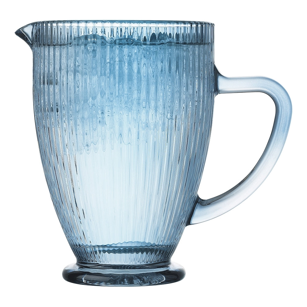 Porto Brittany 1.2L/20cm Glass Jug Water/Juice Container Pitcher w/ Handle Bleu — image 2