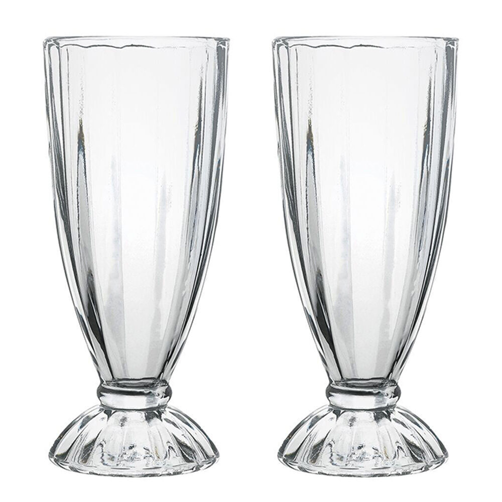 Porto 4pc Porto Soda Lime Glass Dessert Milkshake/Ice Cream Glasses Set 340ml CLR (2 Pack)