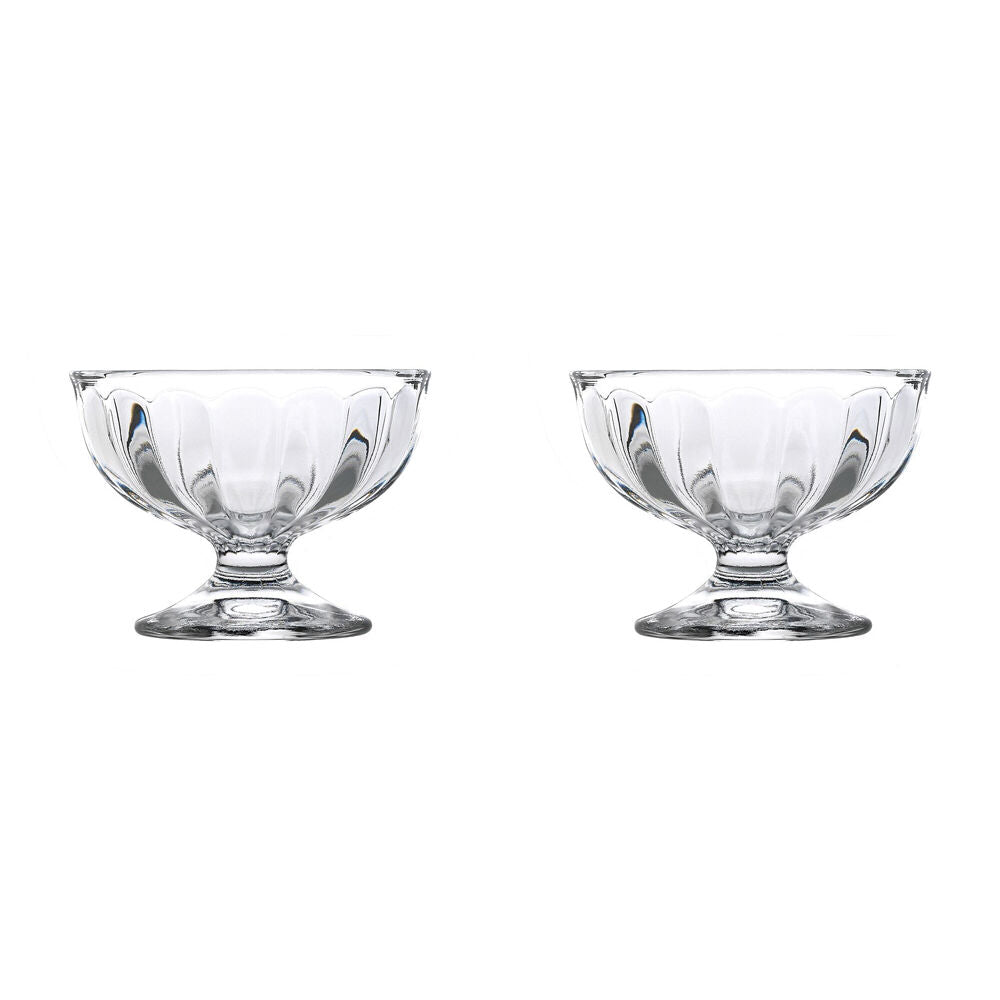 Porto 4pc Port Soda Lime Glass Dessert Ice Cream Sundae Cup Set 12cm/130ml Clear (2 Pack)