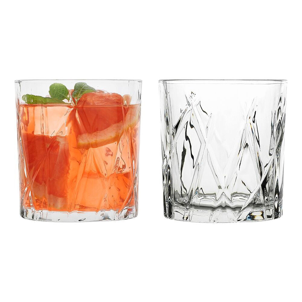 Porto 6pc Porto Riley Soda Lime Glass Tumblers Cocktail Drinkware Set 280ml Clear (2 Pack) — image 2