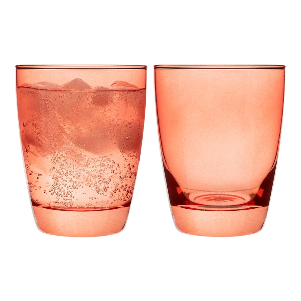 Porto Estelle 300ml Glass Tumbler Water/Juice Drinking Cup Set Round Pink (6 Pieces) — image 2
