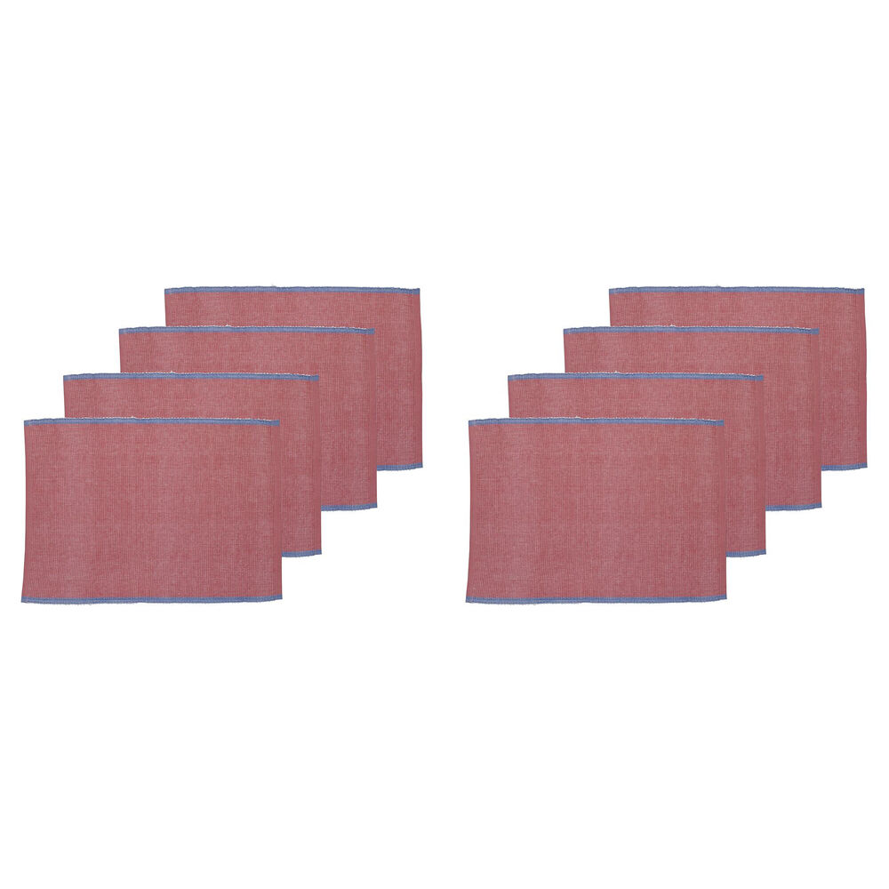 Porto 4pc Porto Lola Polycotton Ribbed Placemats/Dining Mat Set 33x45cm Fuchsia (2 Pack)