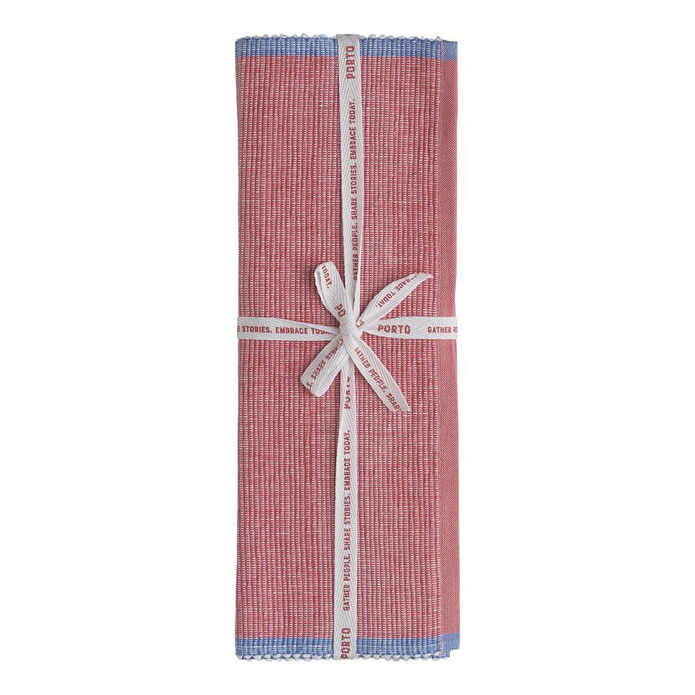 Porto Lola Polycotton Ribbed Placemats/Dining Mat Set 33x45cm Fuchsia (4 Pieces) — image 2