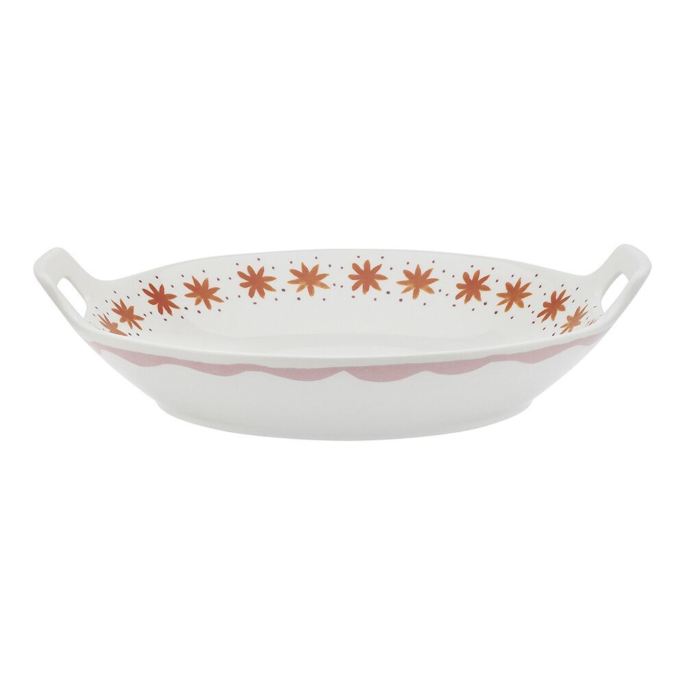 Porto Fiesta Porcelain Shallow Serving Bowl Dish w/ Handles 29.5cm White — image 3