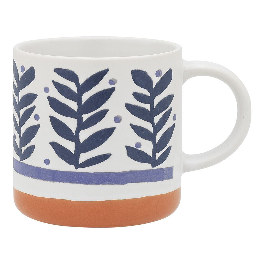 Porto Vida Stoneware Drinking Water/Coffee Mug w/ Handle 12cm/320ml Leaves
