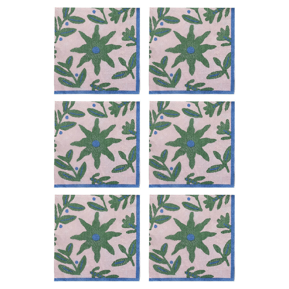 Porto 20pc Porto Fiesta Paper Napkin Dinner/Lunch Party Serviette Tissue Cali (6 Pack)