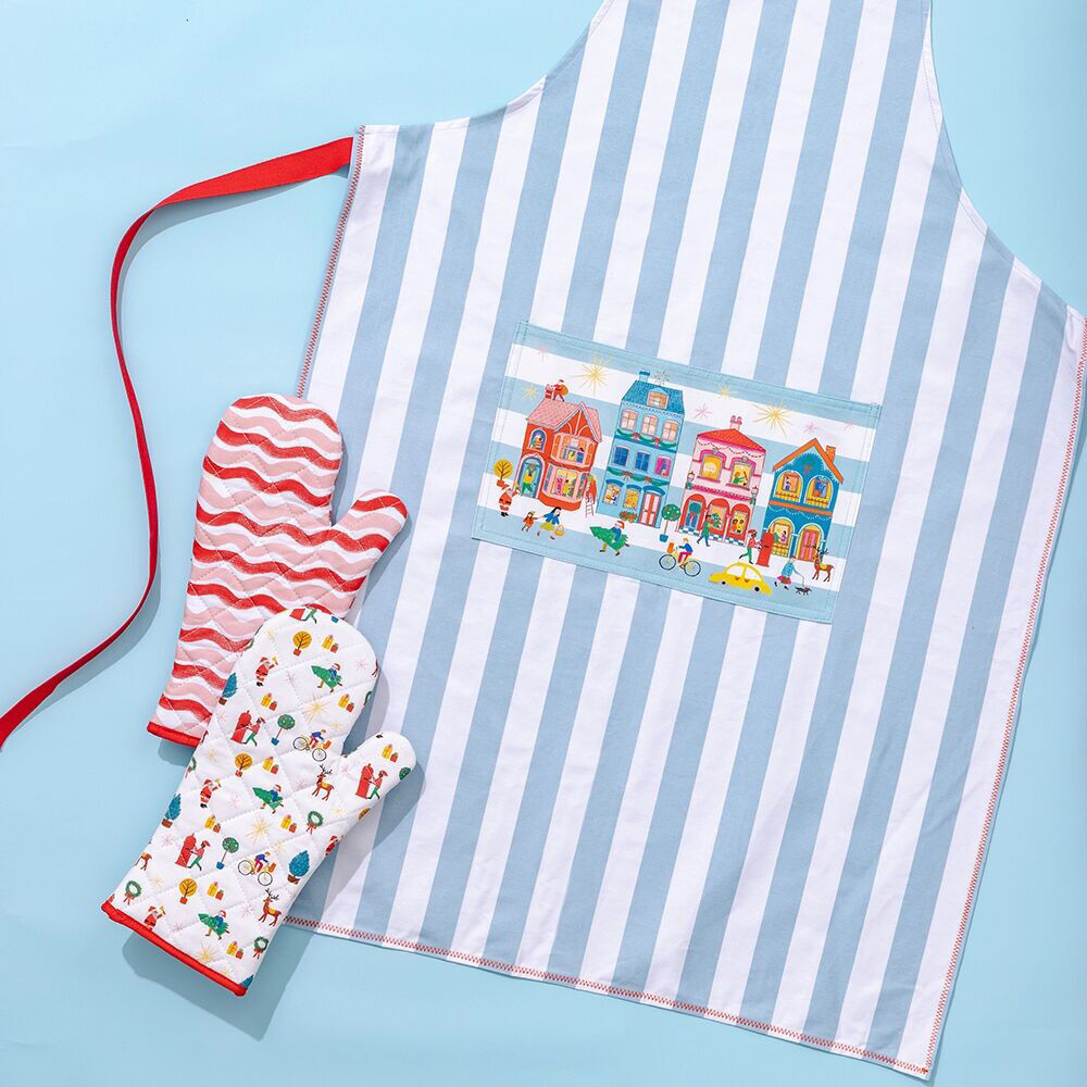 Porto 2pc Porto Night Before 100% Cotton Oven Mitts Home/Kitchen Cooking 45x70cm (2 Pack) — image 3