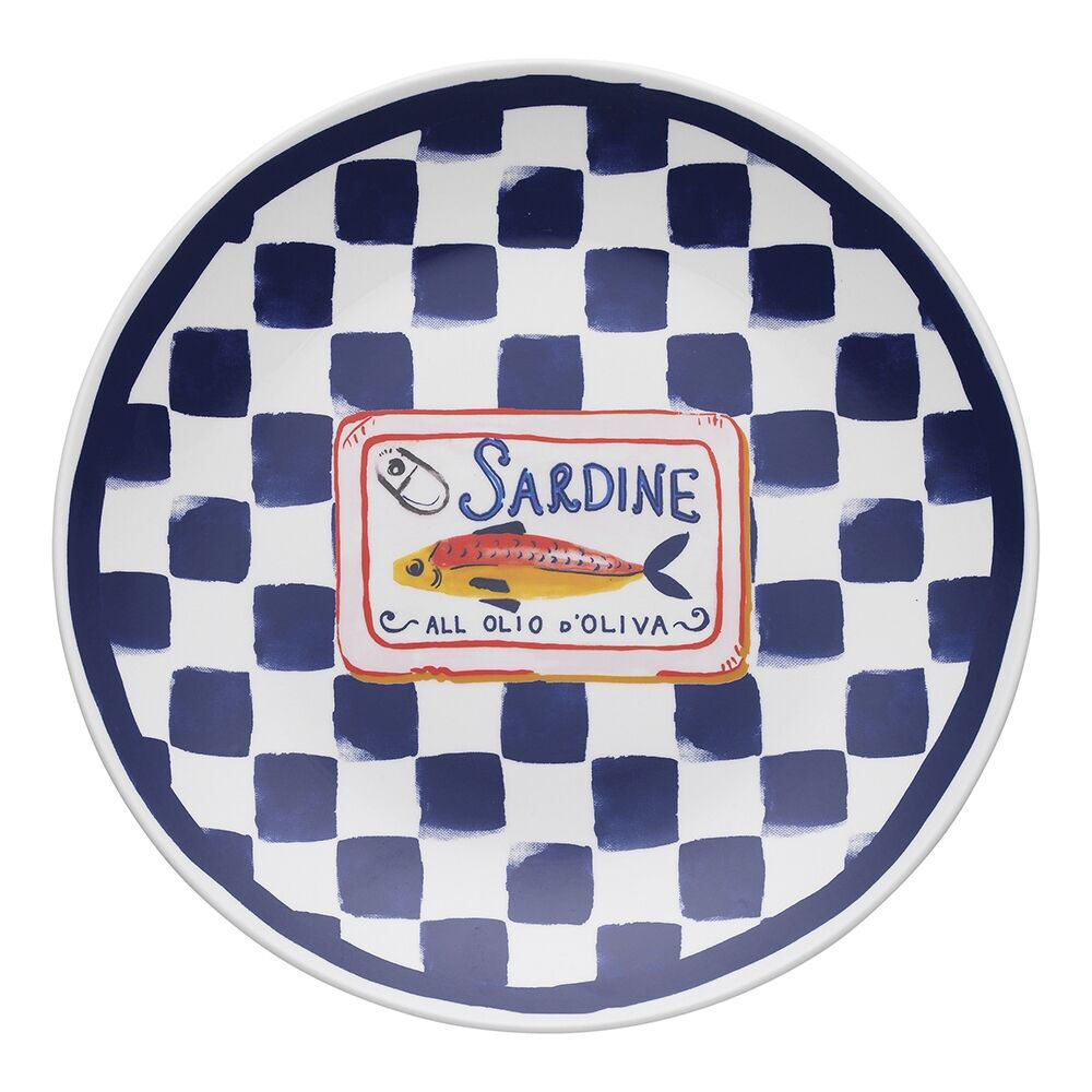 Porto Cucina Porcelain Round Serving Platter Dish Serveware 30cm Sardine
