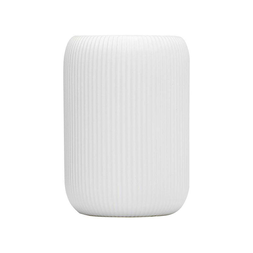 Porto York Ceramic Tumbler Cup Bath Organiser Container 10.5x7.5cm White