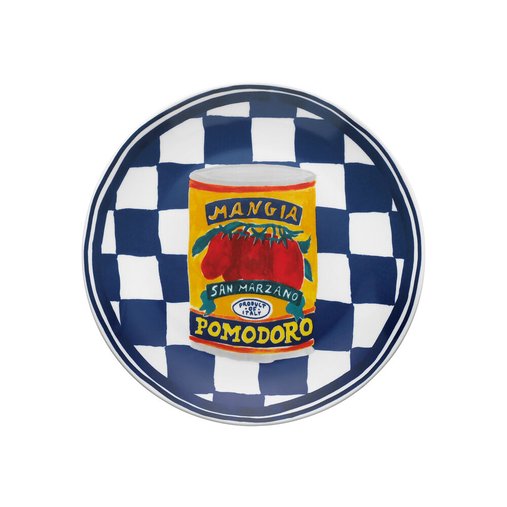 Porto Valentina Porcelain Round Side Plate/Dish Tableware Tinned Tomato 20cm