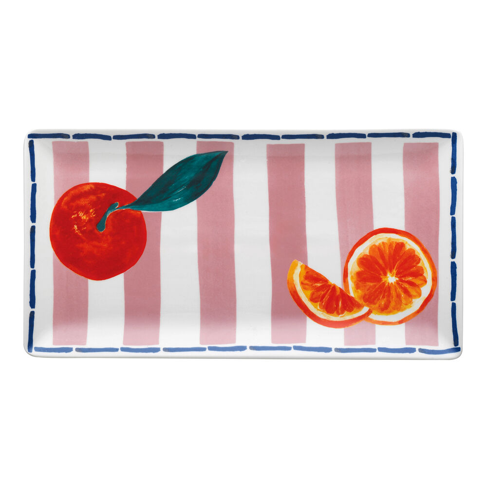 Porto Valentina Porcelain Rectangle Food Serving Platter 29.5cm Tangerine (4 Pack) — image 2