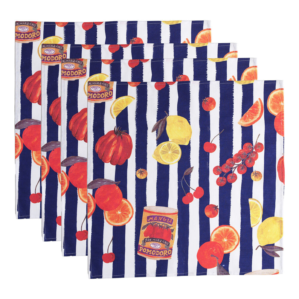 Porto Valentina Cotton Napkins Dining Table Cloth Home Decor Square 45cm (4 Pieces)